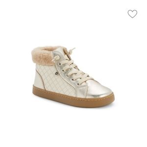 Old Soles Plushier Faux Fur-Trim Leather High-Top Sneakers